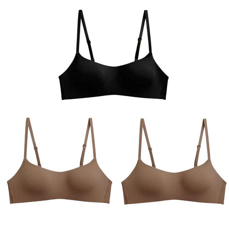 Seamless Half-Cup Bra – Wireless Lift & Convertible Support