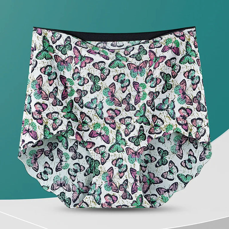 New Women’s Ice Silk Seamless High-Waist Briefs – Breathable Abdomen & Hip Shapewear