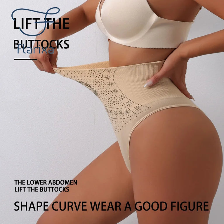 Flarixa High-Rise Shaping Thong | Seamless Tummy Control
