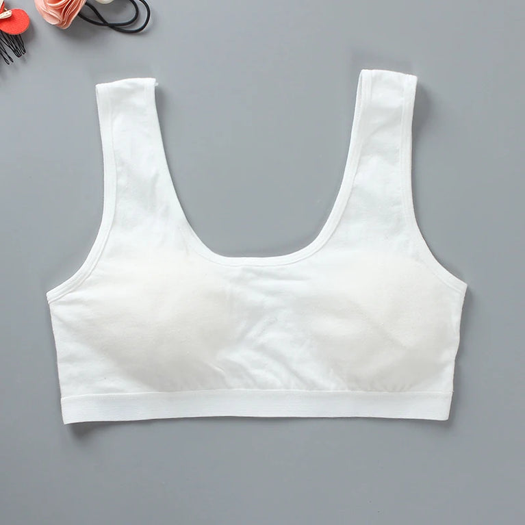 Girls' Anti-Peeping Sport Training Bra | Soft Cotton Underwear