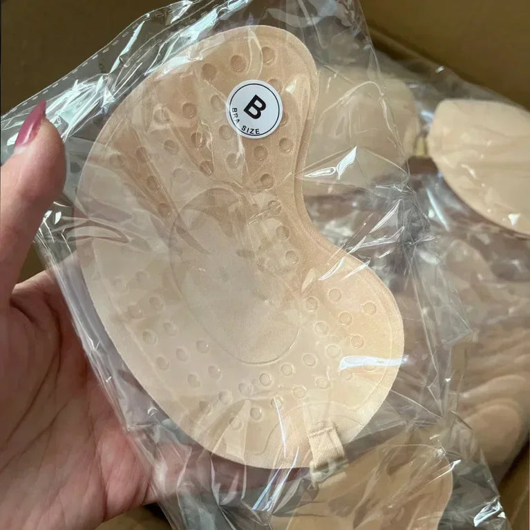 Invisible Silicone Strapless Bra | Self-Adhesive Push-Up Fit