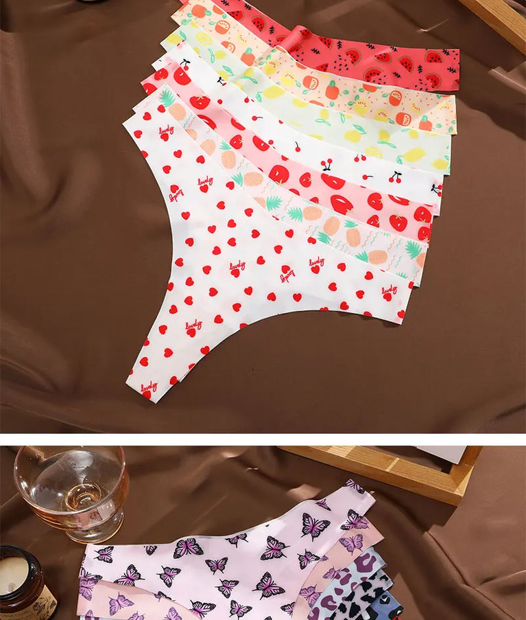 3-Pcs Sexy Colorful G-String Set – Seamless Low-Rise Bikini Thongs for Women (S-XL)