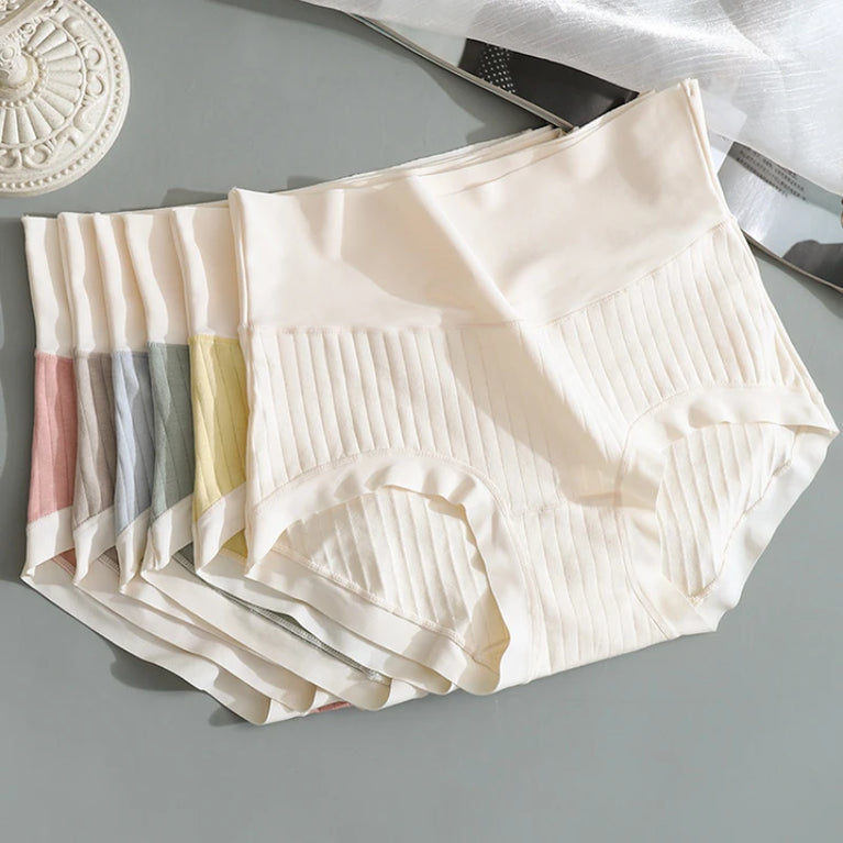 Seamless High-Waist Briefs | Invisible Cotton Comfort Set
