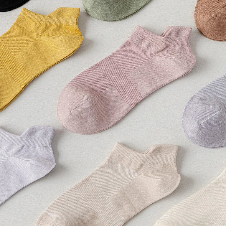 Bamboo Fiber Socks | 5-Pack Invisible Summer Liner