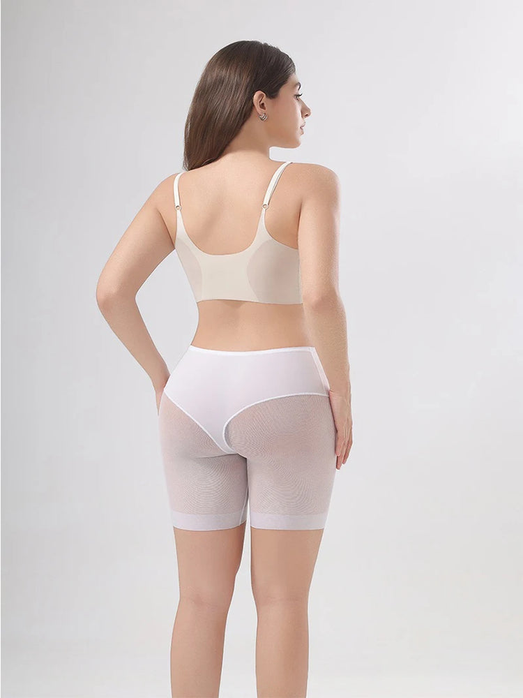 Women's Seamless Safety Shorts – High-Waist Anti-Friction Mesh Panties