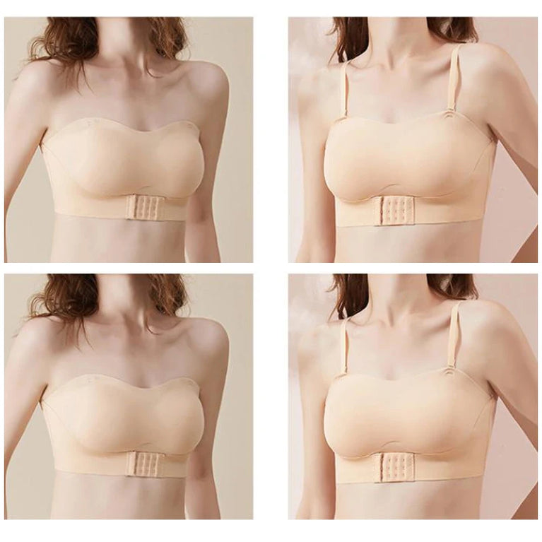 Seamless Anti-Slip Strapless Bra – High-Lift Invisible Support