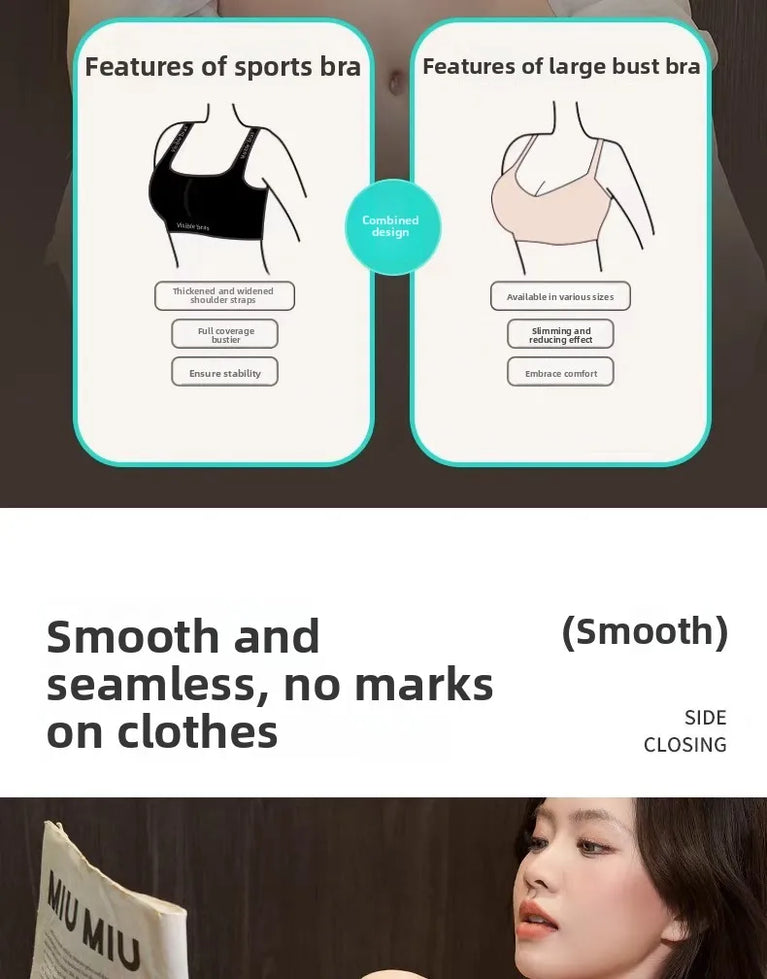 Seamless Full-Cup Sports Vest | Anti-Shake Wireless Support