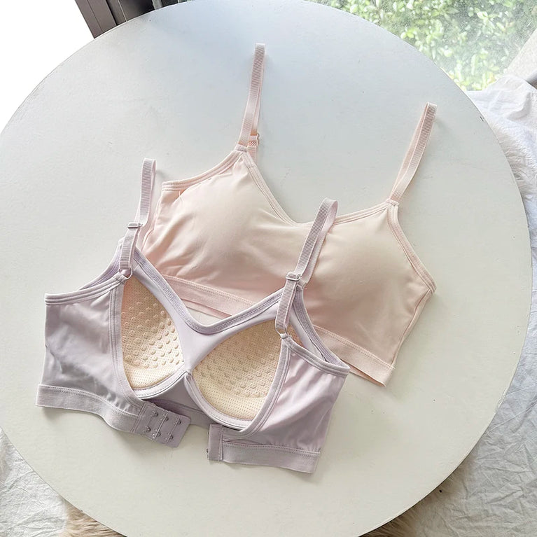Ice Silk V-Neck Wrap Bra | Seamless Full-Cup Cooling Lingerie
