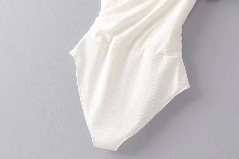 Short Sleeve Fashion Bodysuit | Slim-Fit Spring Romper