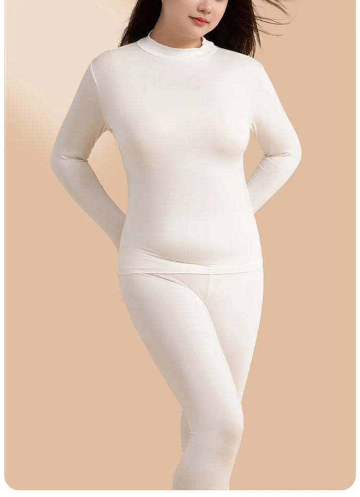 Women’s Half-High Collar Thermal Top | Silky Viscose Base Layer