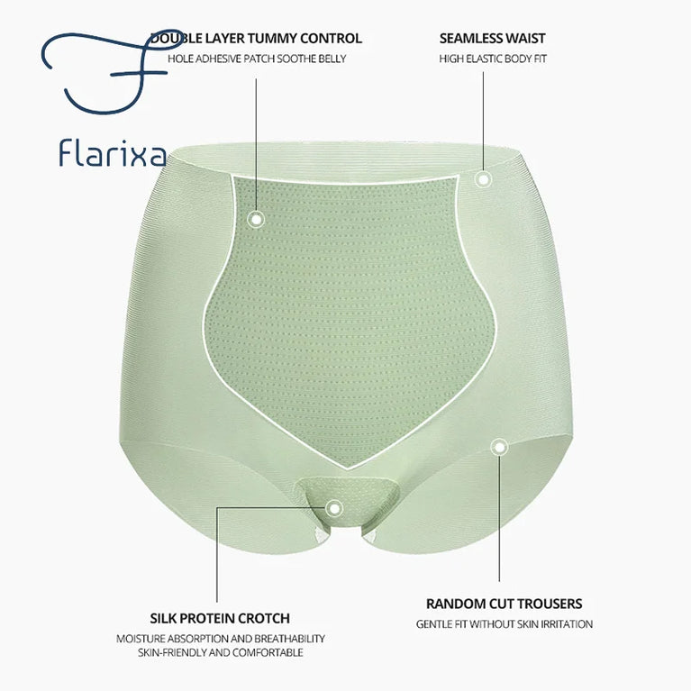 Seamless High-Waist Briefs (3-Pack) – Breathable Ice Silk & Silk Protein Shapewear