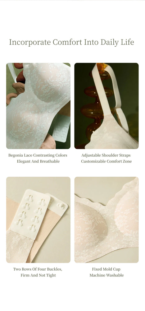 Seamless Lace Bra | Wireless Summer Push-Up Fit