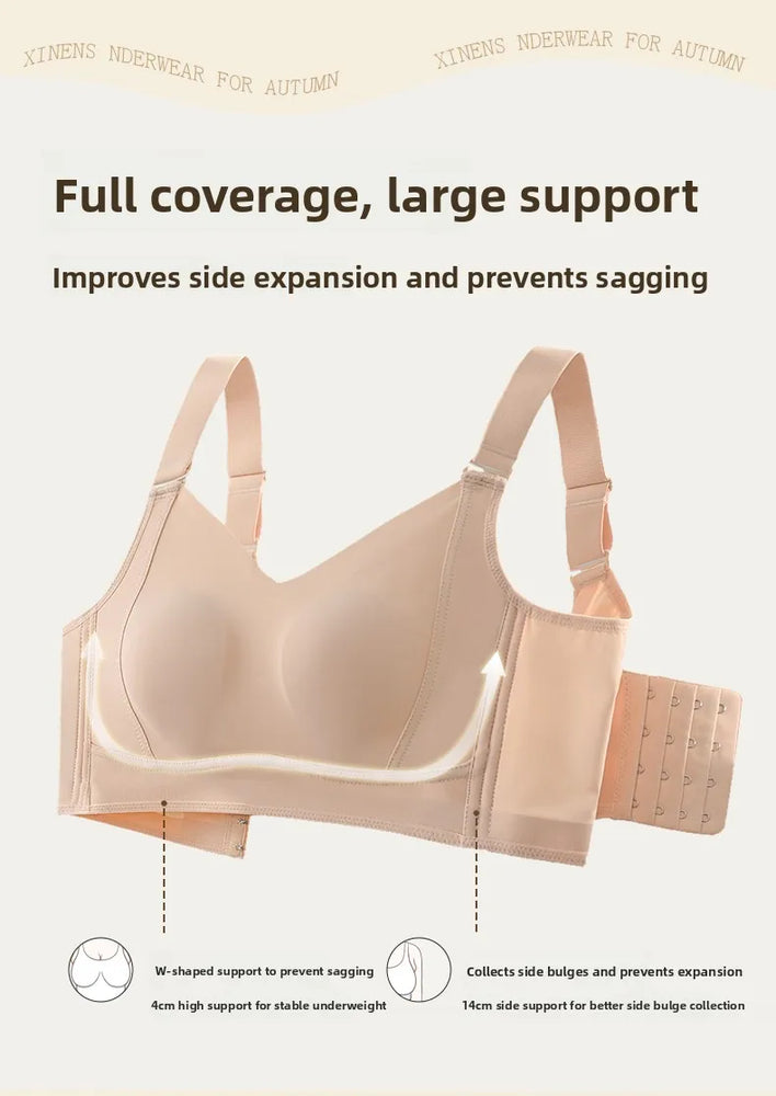 Ultra-Thin Wireless Full-Cup Bra | Sporty V-Neck Summer Fit