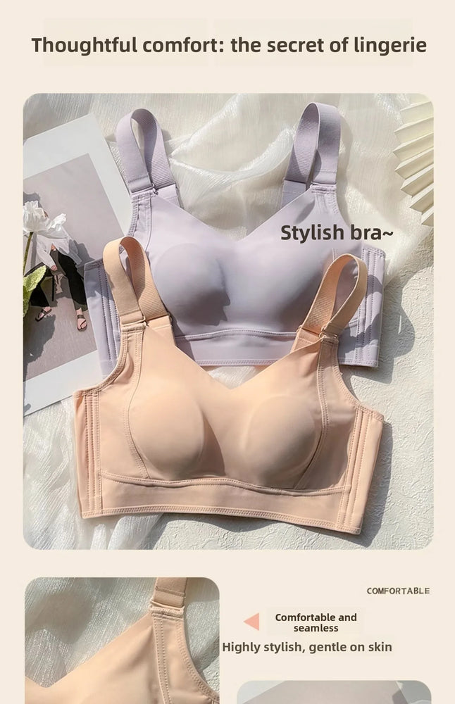 Ultra-Thin Wireless Full-Cup Bra | Sporty V-Neck Summer Fit