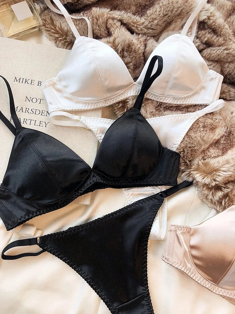 Leopard Print Push Up Bra & Brief Set – Sexy Wire-Free Lingerie