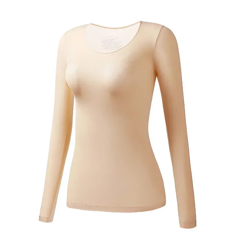 Women’s Ultra-Thin Thermal Top | Seamless Long-Sleeved Skin