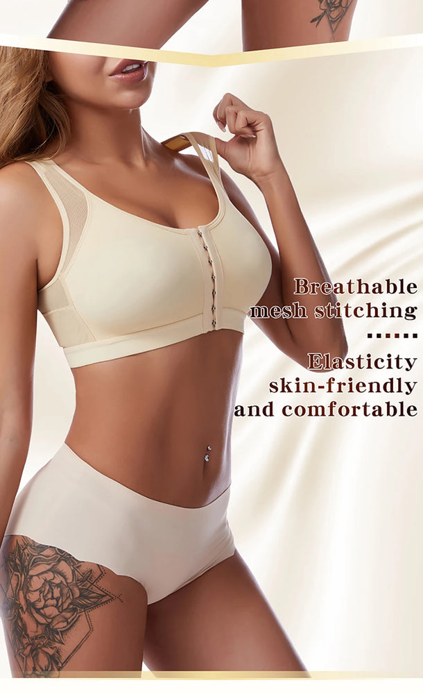 Front-Closure Compression Bra | Wireless Post-Op Fit