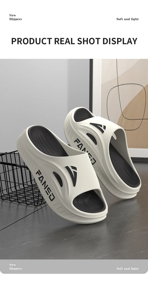 Soft Anti-Slip Summer Slides | Med-Heel Quick-Dry Slippers