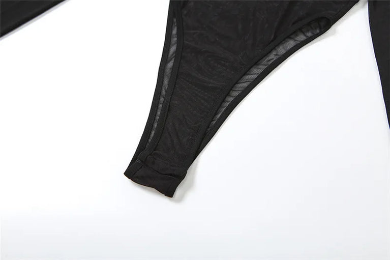 Long Sleeve Bodysuit | Sexy V-Neck Bodycon