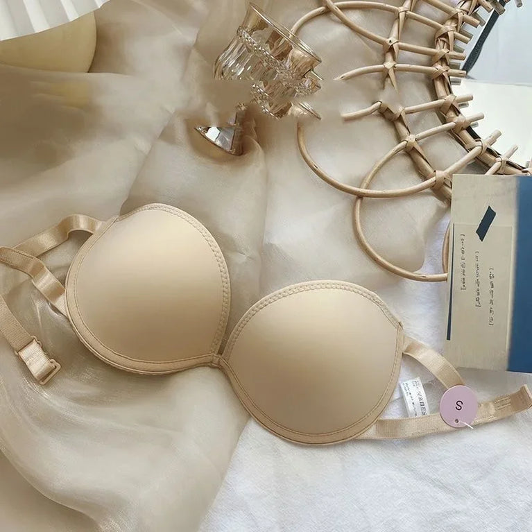 Seamless Push-Up Bra – 2cm Wireless Gather Support