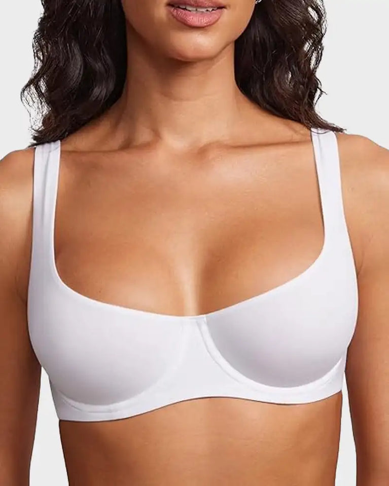 Full Support Seamless Balconette Bra | Unlined Invisible Duo