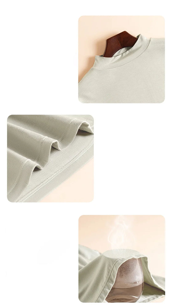 Women’s Half-High Collar Thermal Top | Silky Viscose Base Layer