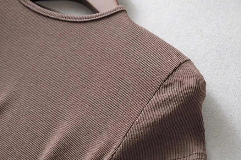 Button-Detail Short Sleeve Bodysuit | Sexy Slim-Fit Summer Romper