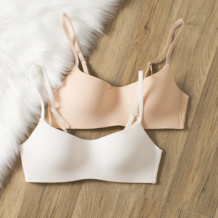 Seamless Half-Cup Bra – Wireless Lift & Convertible Support