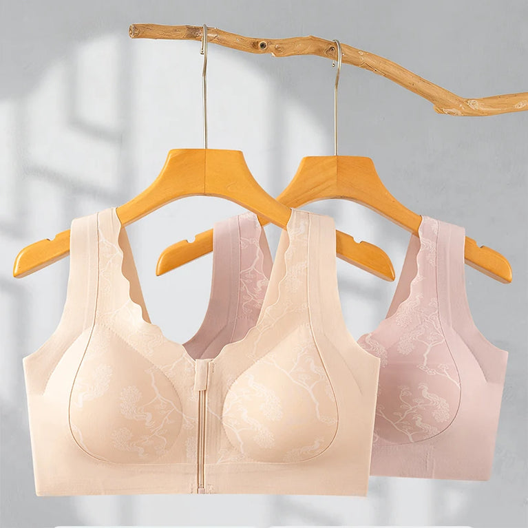 Post-Mastectomy Front-Zipper Bra – Seamless Wireless Recovery Support
