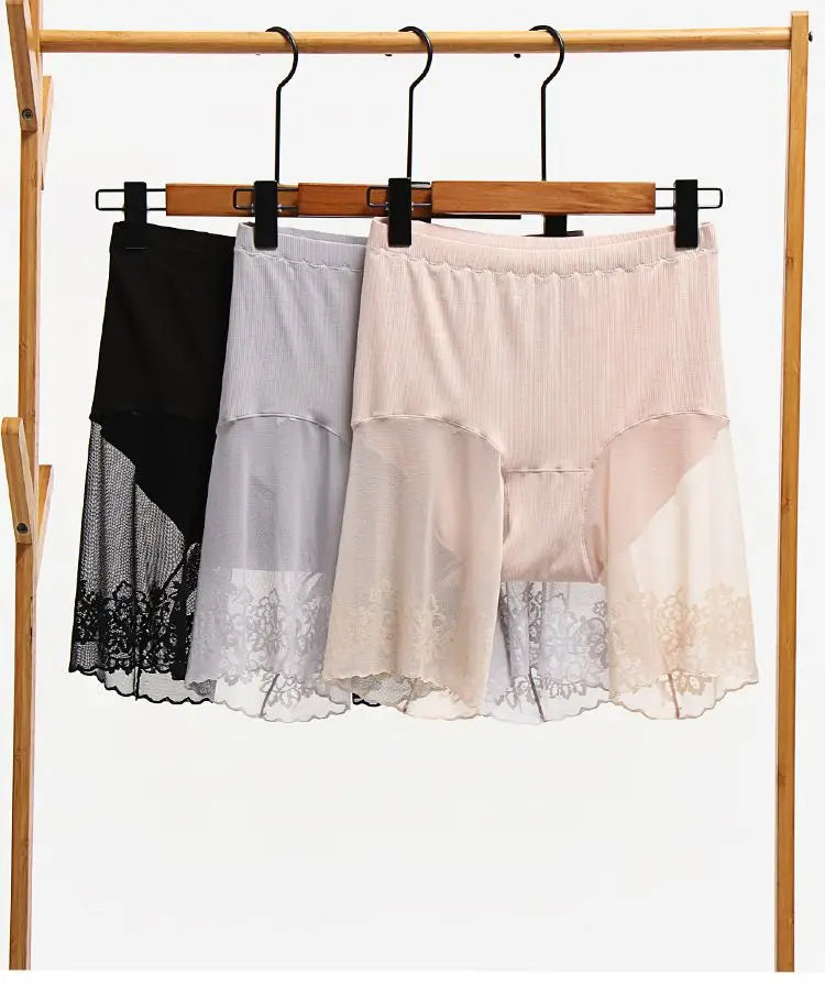 Plus Size Lace Safety Shorts | Anti-Chafing Under-Skirt Pants