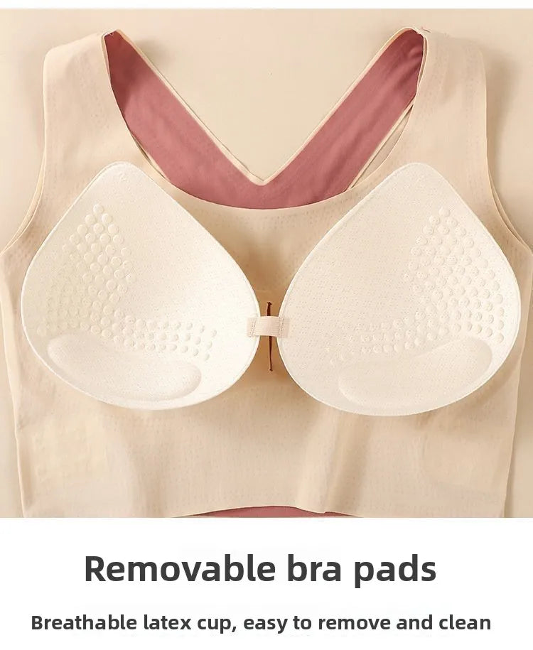 Seamless Summer Sports Bra | Anti-Sagging Side-Support Vest