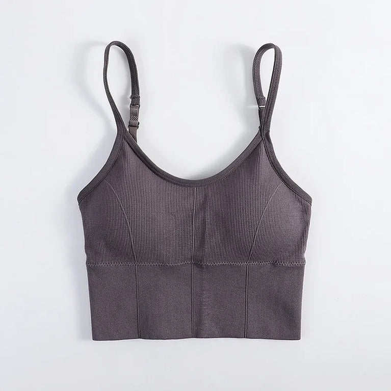 Seamless U-Back Cotton Bralette | Push-Up Yoga Sports Bra