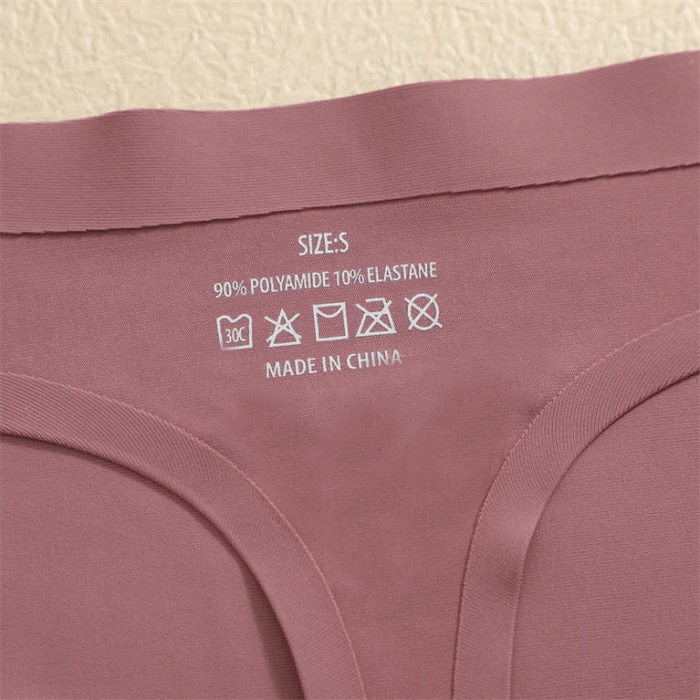 Ice Silk Seamless Thongs (6-Pack) – Low-Rise Breathable G-Strings