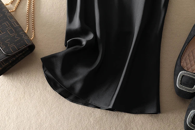 Silk-Satin Summer Camisole | Backless V-Neck Sleeveless Tank