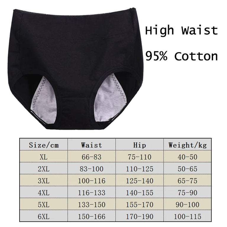 Floral Comfort Briefs – Mid-Rise Breathable Plus-Size Cotton Panties