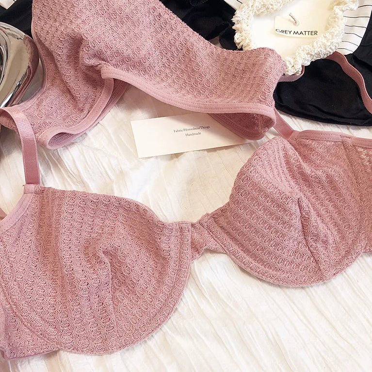 Plunge Push Up Wire-Free Bra & Brief Set – Seamless Sexy Lingerie