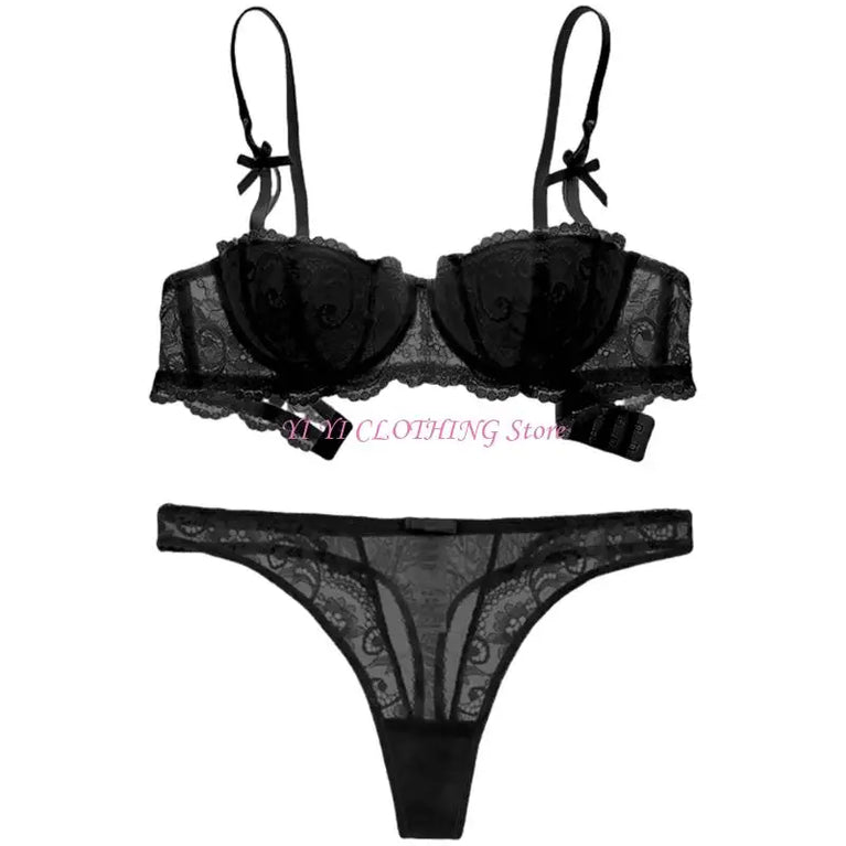 Slim-Fit Half-Cup Bra – Underwire Plunge Lingerie