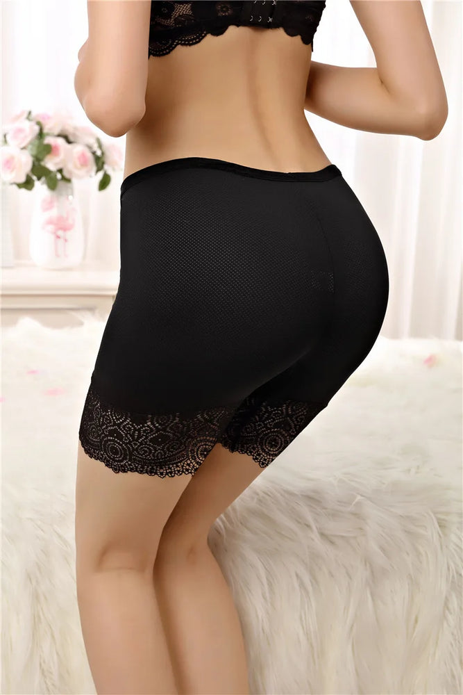 Seamless Lace Safety Shorts | High-Waist Anti-Chafing Boxers