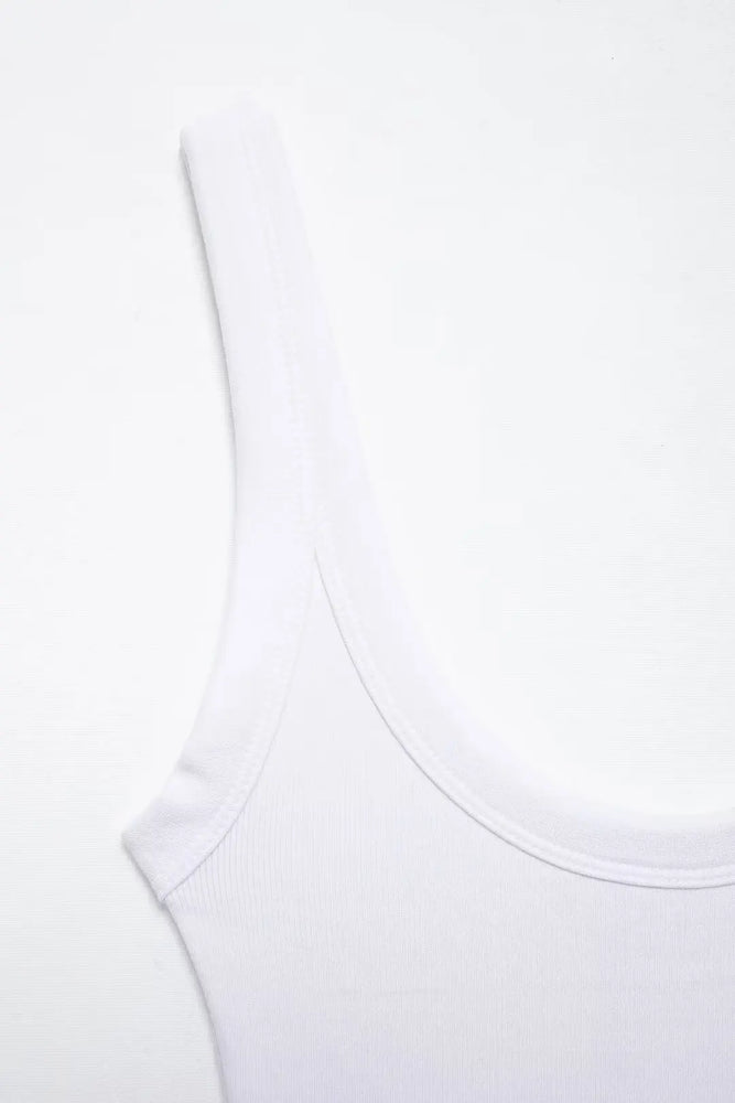 Ribbed Backless Bodysuit | Sexy O-Neck Snap Playsuit