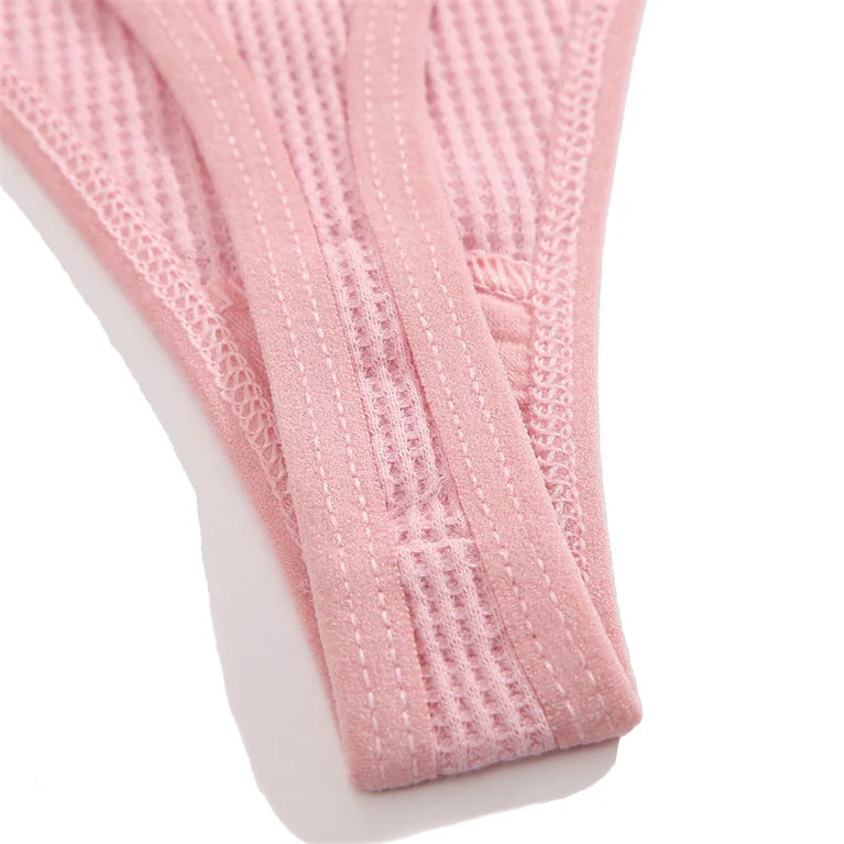 Waffle Cotton Thongs (3-Pack) – Low-Rise Comfortable G-Strings