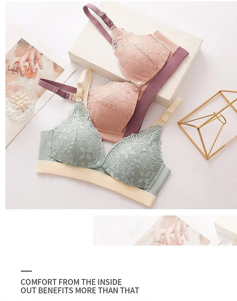 Dual-Closure Nursing Bra – Organic Cotton & Wireless Support