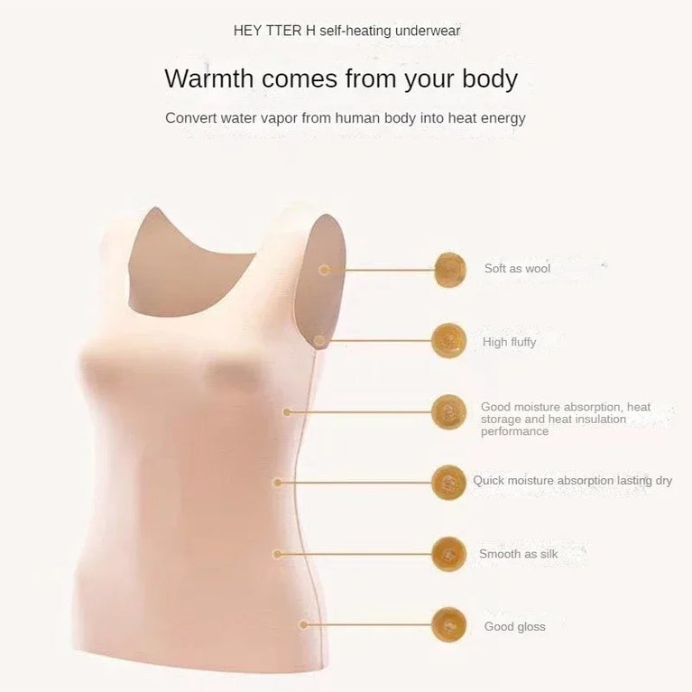Thermal Underwear Women Crew Neck Tank Tops Warm Vest