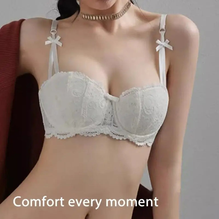 Balconette Lace Shelf Bra | Low-Cut Underwire Push-Up Duo
