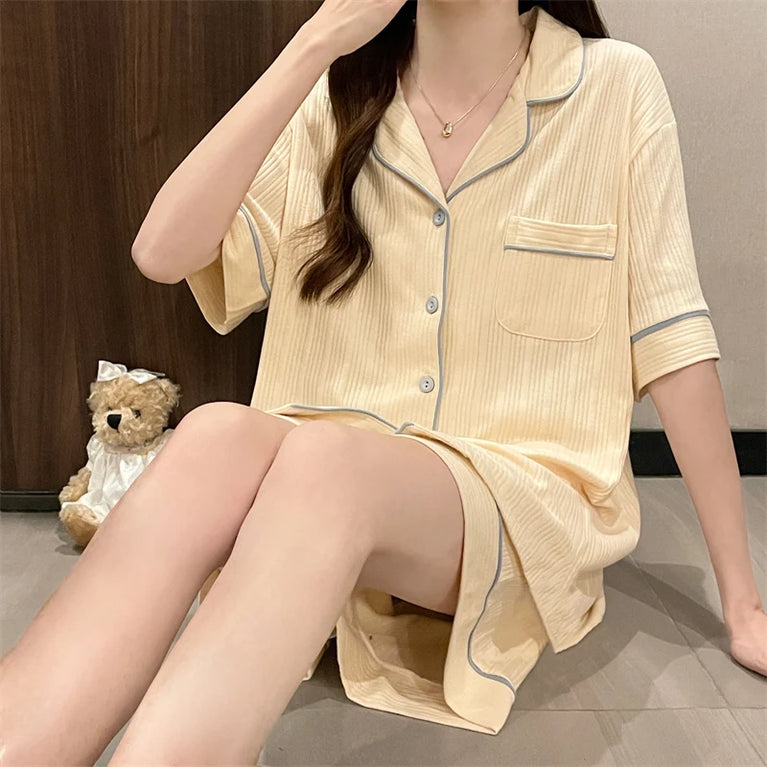 Unisex 3pc Cotton Home Clothes Set | Summer Casual Loungewear
