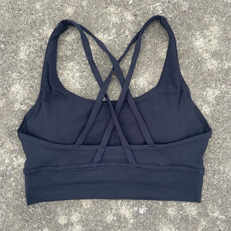 High-Support Cross-Strap Sports Bra | Professional Yoga Vest