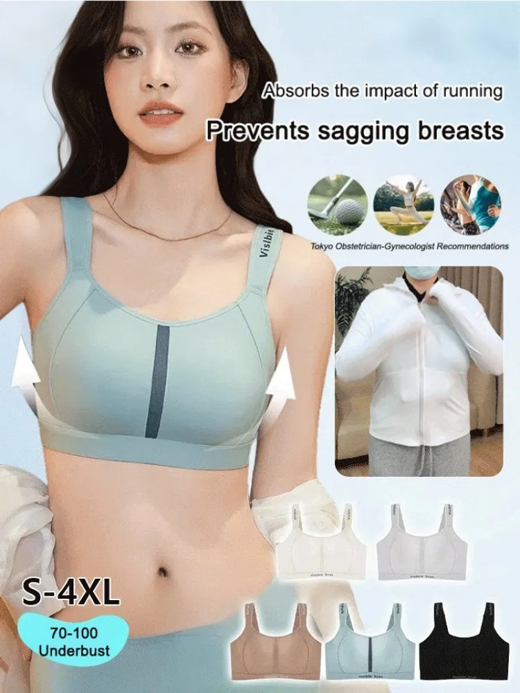 Bamboo Fiber Seamless Sports Bra | Large Bust Minimizer