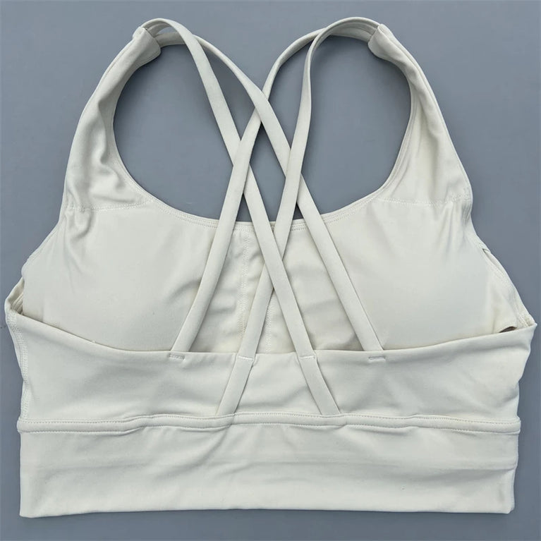High-Support Cross-Strap Sports Bra | Professional Yoga Vest
