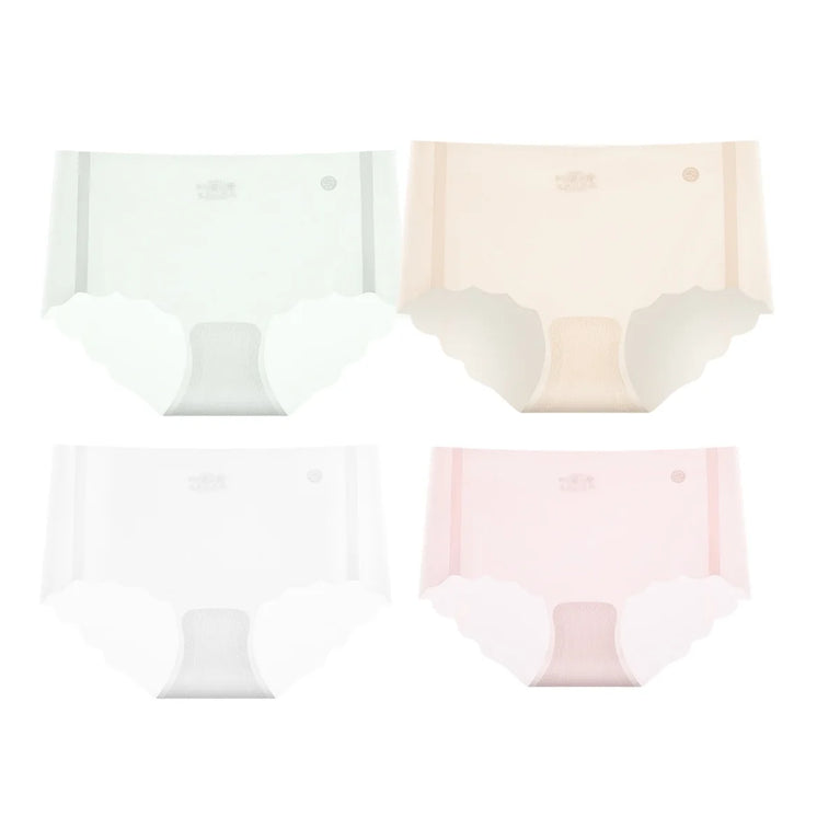 4Pcs/Set Women Panties Seamless Quick-Dry Briefs – Low-Rise Invisible Support
