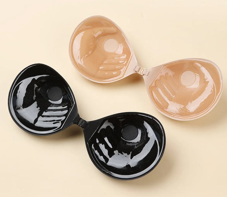 Invisible Silicone Adhesive Bra | Strapless Push-Up Stick-On