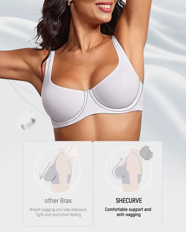Full Support Seamless Balconette Bra | Unlined Invisible Duo